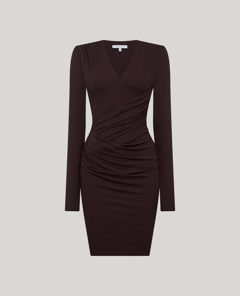 Flori Long Sleeve Jersey Wrap Dress