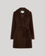 Bianca Merino Wool Mid Length Slim Wrap Coat