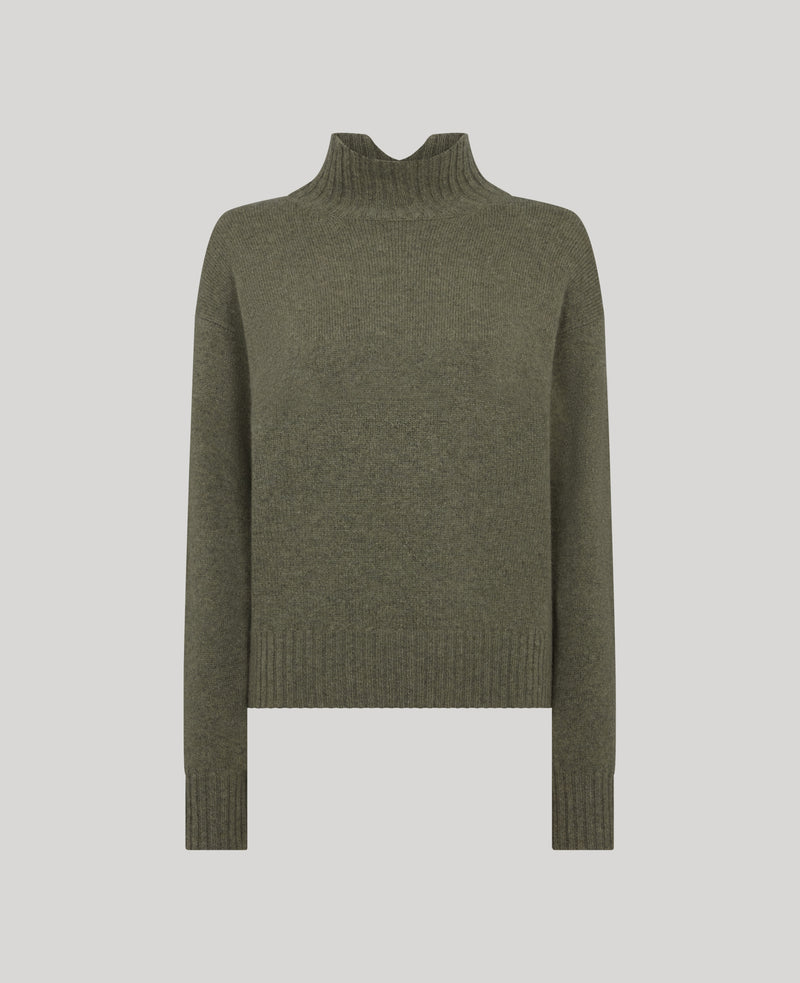 Lambswool High-Neck Sweater