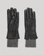 Leather Gloves with Knitted Cuff