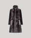 Reversible Shearling Long Zip Swing Coat