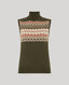 Fairisle Cashmere Roll Neck Tank