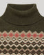 Fairisle Cashmere Roll Neck Tank