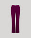 Purple pants on a light gray background