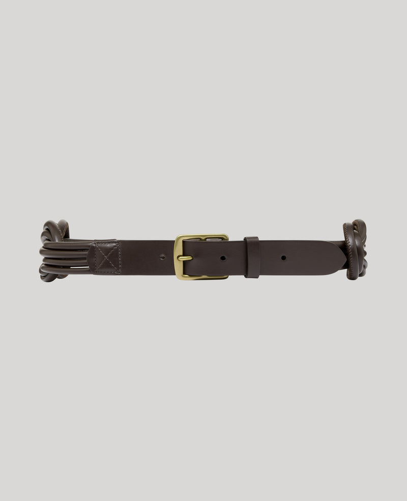 Double Knotted 100% Calf Leather Belt