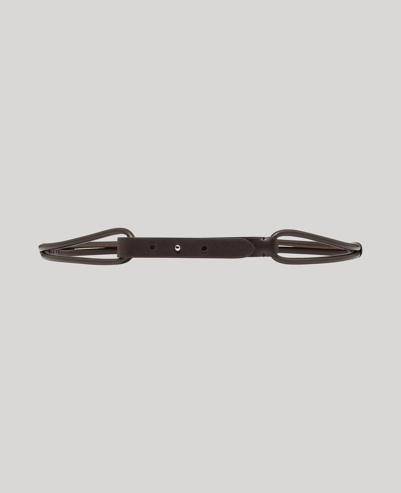 Cord Knotted 100% Leather Belt