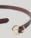 Brown Leather Belt with Gold Buckle detail