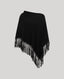 Cashmere black cape with tassel details