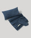 Cashmere Travel Set In Denim Blue with poncho, pillowcase and eye mask