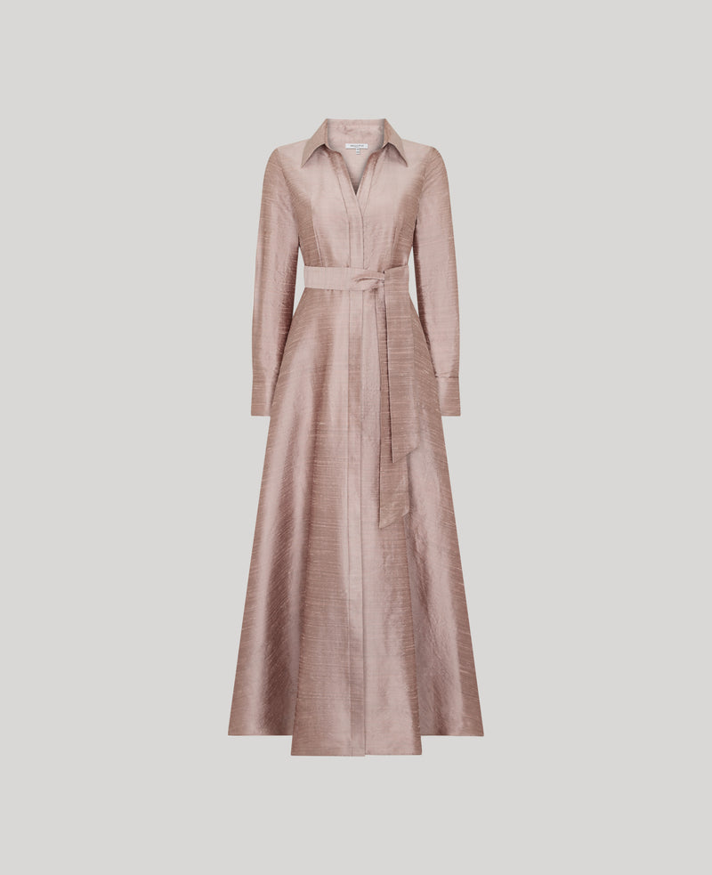 Maria Open Neck Silk Gown