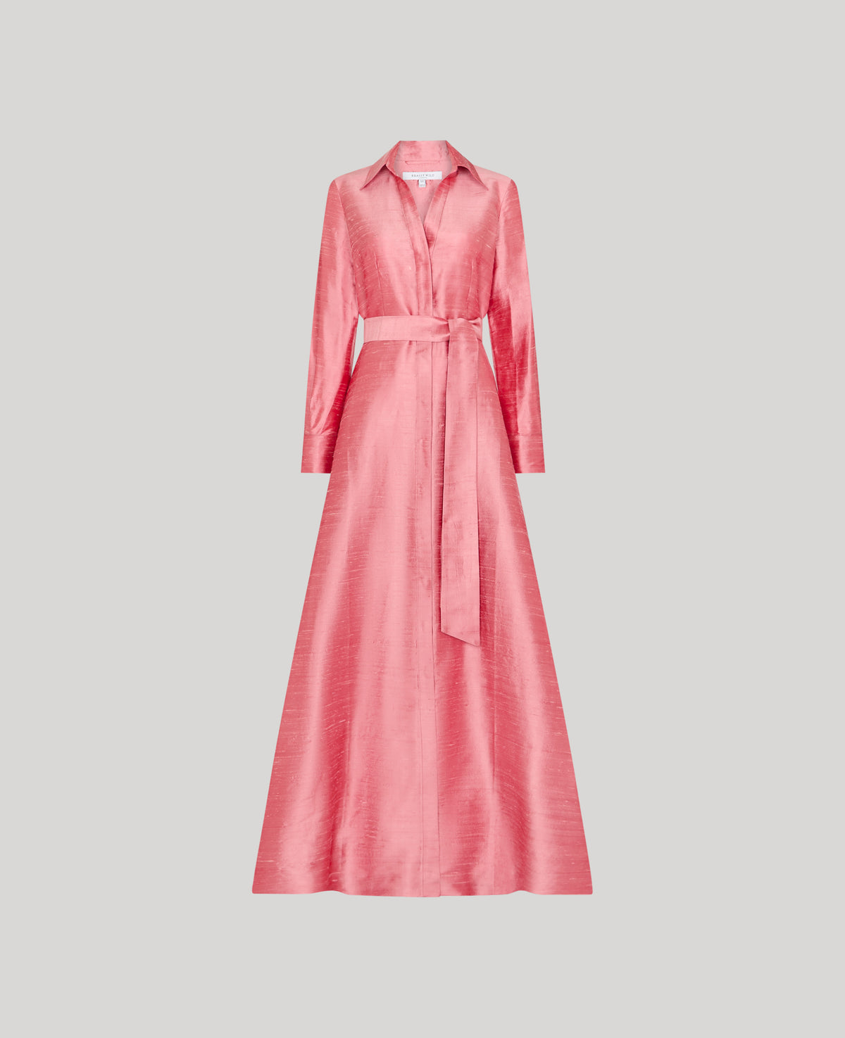 Maria Open Neck Silk Gown - Blush Pink | Really Wild
