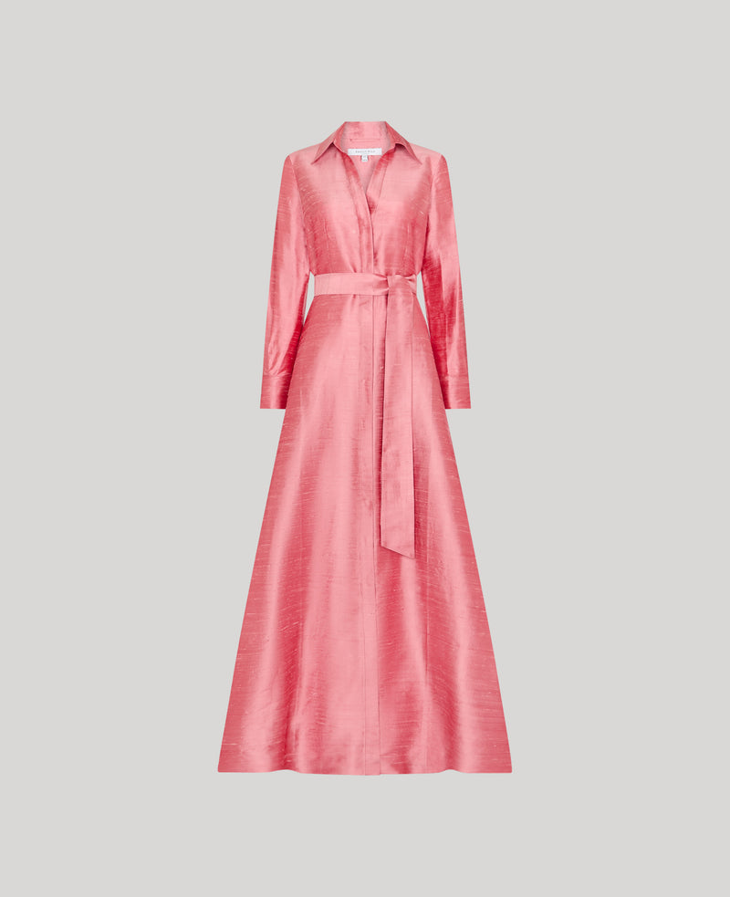 Maria Open Neck Silk Gown
