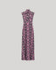 Butterfly patterned dress on a light gray background