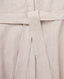 Close-up on Beige Linen Shirt Dress belt detail