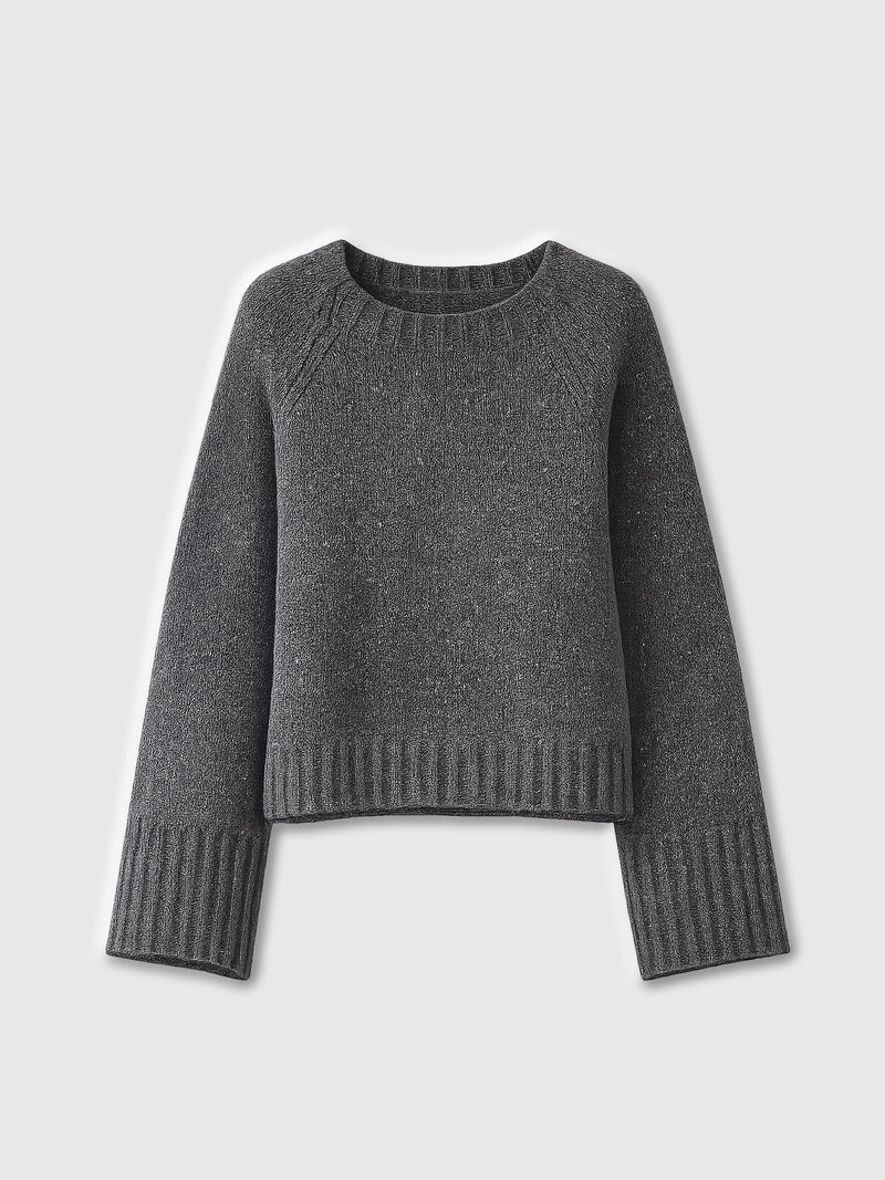 100% Merino Wool Oversize Cropped Knit