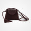 Brown woven handbag with a tassel on a white background