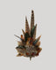 Feather pin with brass tip