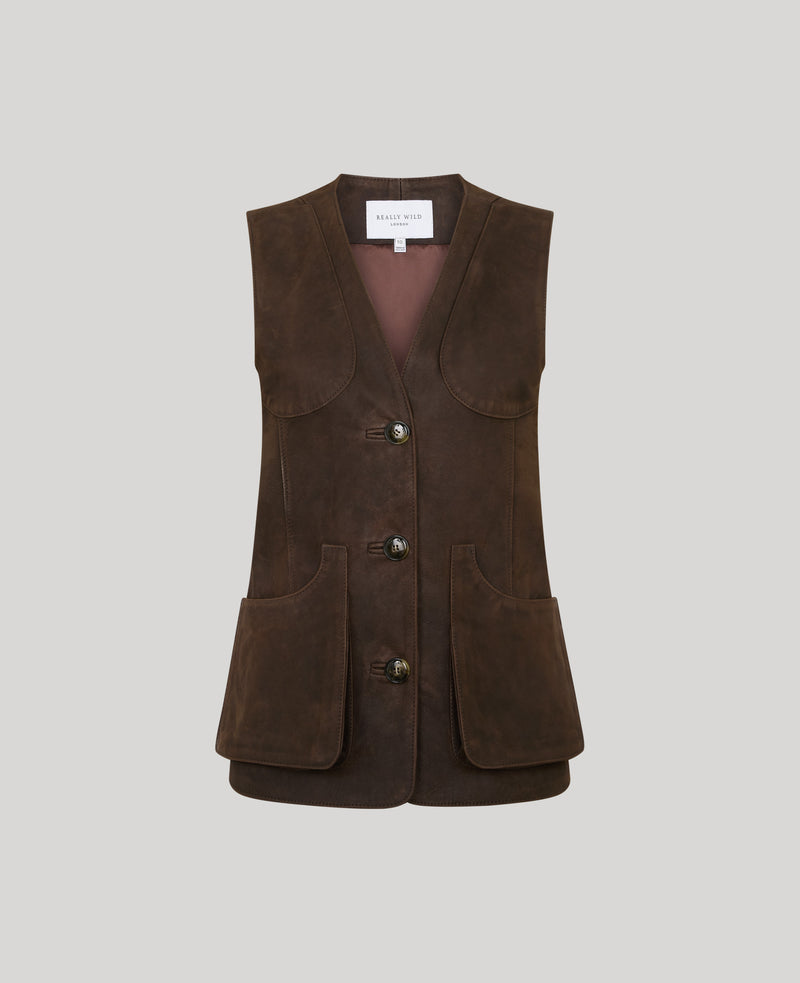 Gloucestershire Nubuck Leather Waistcoat