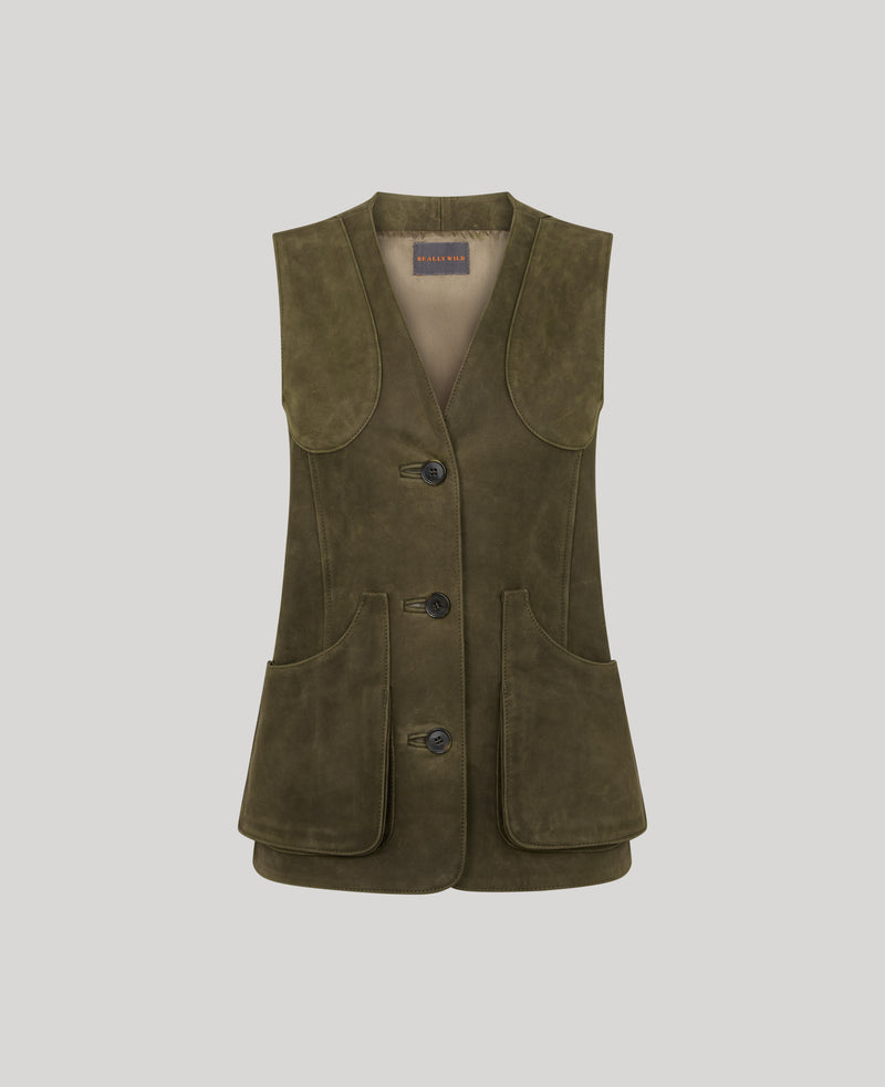 Gloucestershire Nubuck Leather Waistcoat