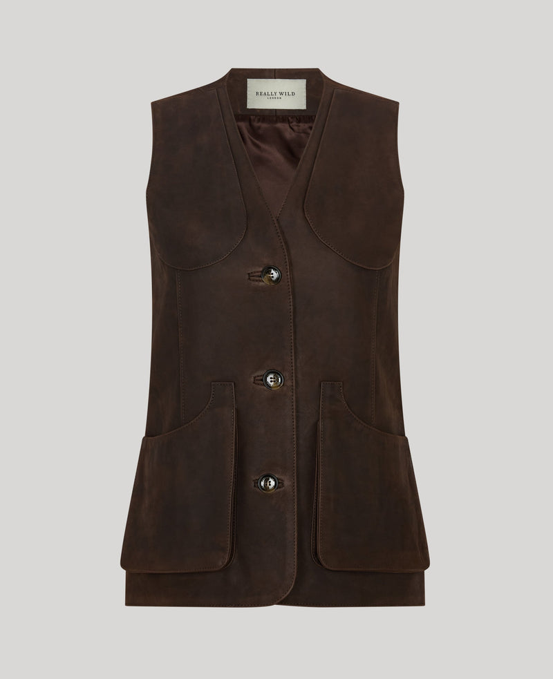 Gloucestershire Nubuck Leather Waistcoat