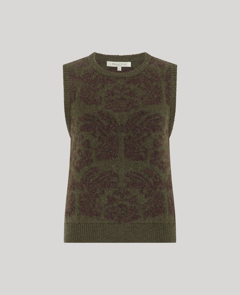 Highgrove Lambswool Jacquard Crew Neck Tank