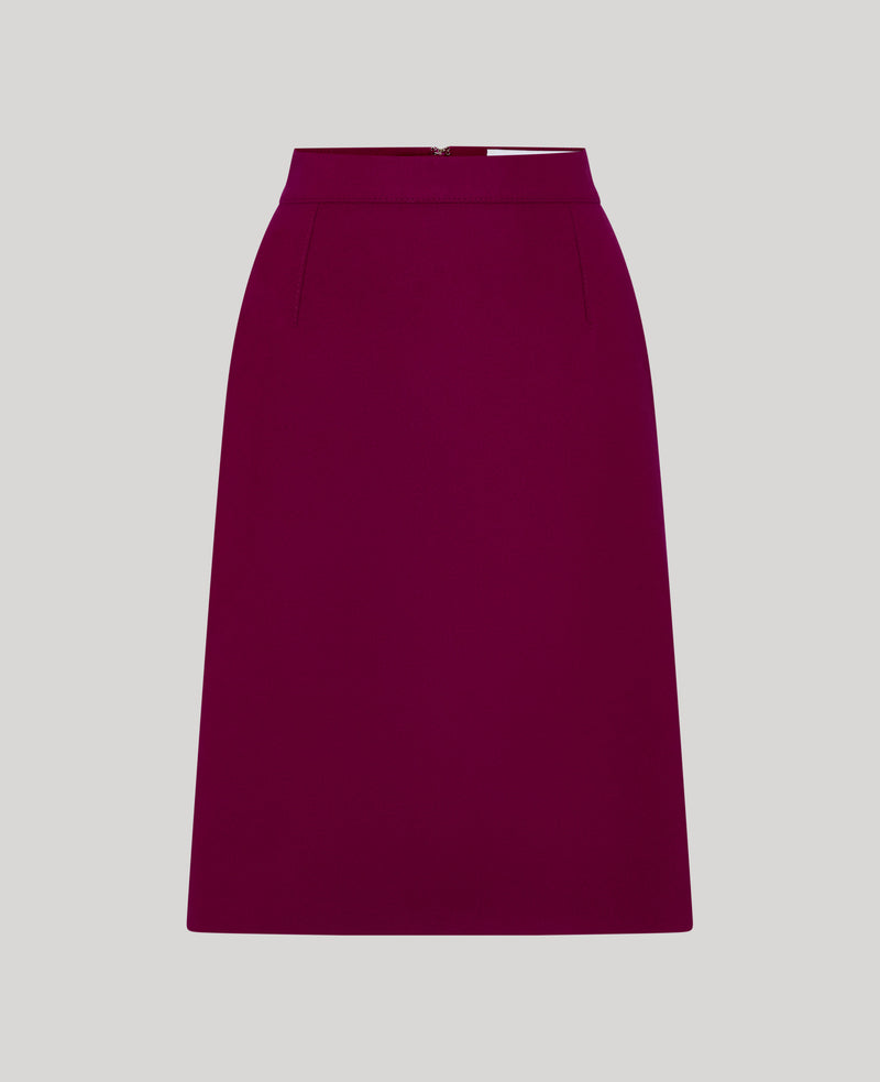 Jennifer Tailored Midi Fuchsia Skirt