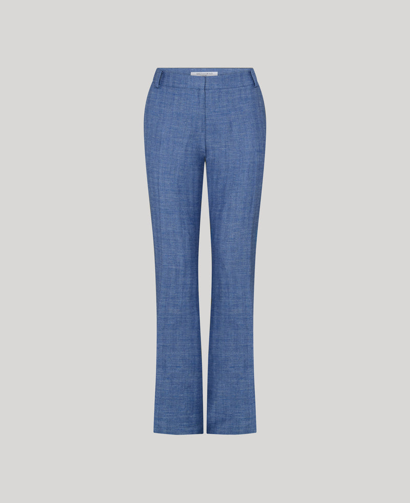 Meryl Blue Linen Trousers