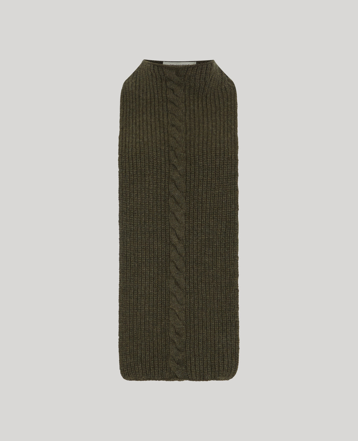 Lambswool Cable Knit Neck Warmer Buttons