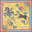 Decorative fabric with zebra, leopard, and floral patterns on a yellow background