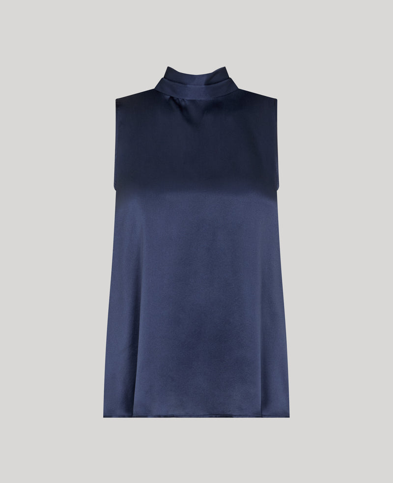 Cadogan Silk Tie Neck Blouse