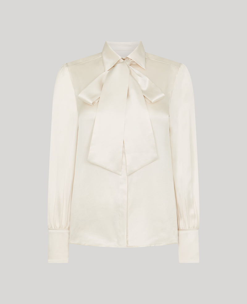 Glyndebourne Silk Detachable Tie Neck Blouse