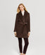 Bianca Merino Wool Mid Length Slim Wrap Coat