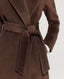 Bianca Merino Wool Mid Length Slim Wrap Coat