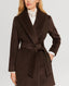 Bianca Merino Wool Mid Length Slim Wrap Coat