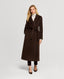 Bianca Merino Wool Long Slim Wrap Coat