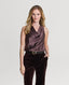 Eton Silk Sleeveless Cowl Neck Blouse