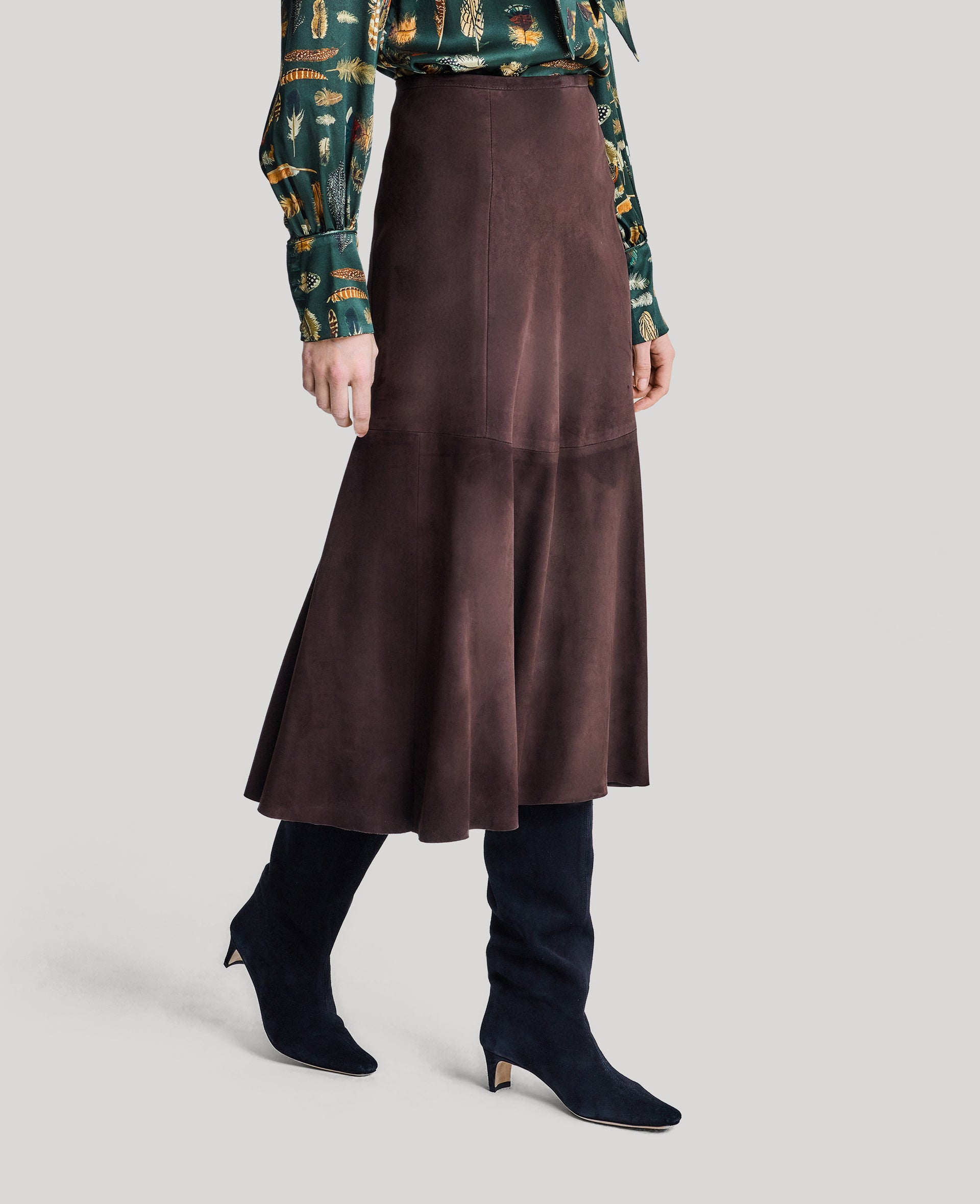 Flippy Suede Skirt
