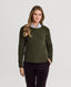 Kinalba Lambswool Ribbed Round Neck Sweater with Alcantara Patches