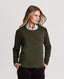 Kinalba Lambswool Ribbed Round Neck Sweater with Alcantara Patches