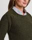 Kinalba Lambswool Ribbed Round Neck Sweater with Alcantara Patches