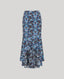 Butterfly patterned skirt on a light gray background