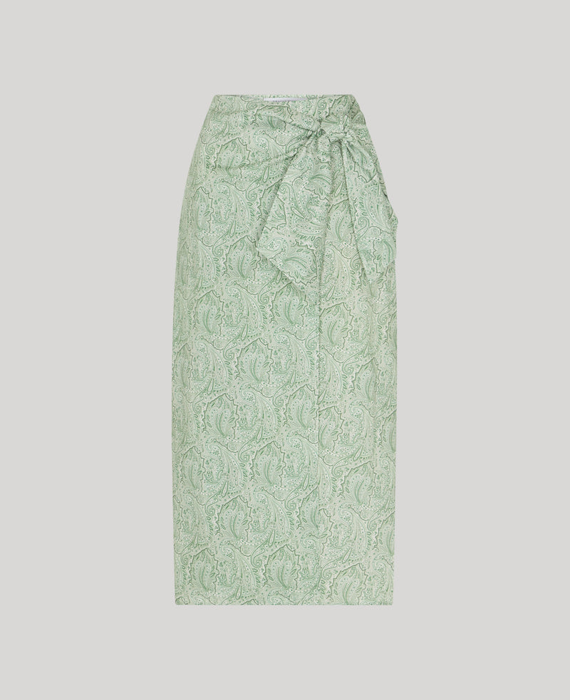 Flora Cotton Tie Side Skirt