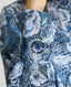 Peacock Silk Fixed Tie Neck Blouse