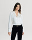 Daphne Open Neck Shirt In Winter Ivory