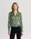 Oak Print Silk Open Neck Shirt