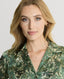 Oak Print Silk Open Neck Shirt