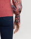 Peacock Silk Fixed Tie Neck Blouse