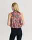 Peacock Silk Tie Neck Blouse