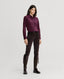 Spencer-Stretch Corduroy Shirt in Oxblood Burgundy featuring mother of pearl buttons with brown trousers and boots