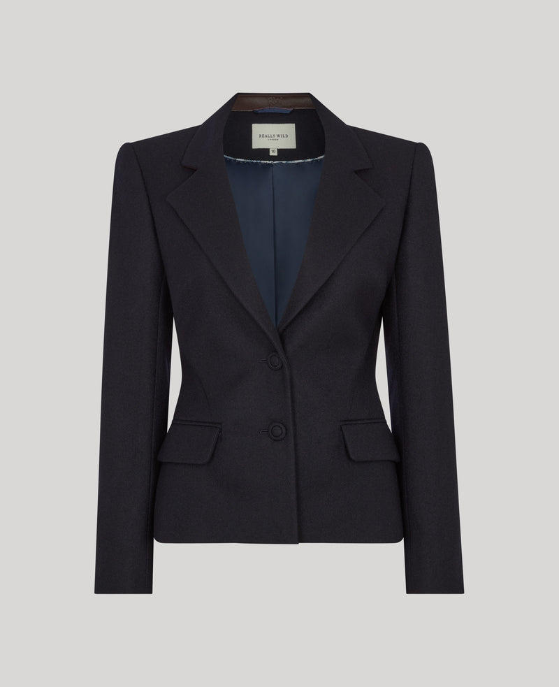 St James Wool Fitted Jacket with Blue Lining